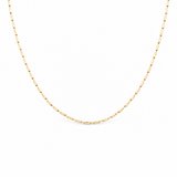 14k Yellow Gold Fancy Link Necklace 16" - Miral Jewelry