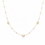 14k Yellow Gold Fancy Link Necklace 18" - Miral Jewelry
