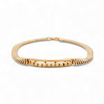 14K Yellow Gold Fancy Link Women's Bracelet - Miral Jewelry