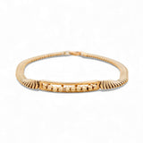 14K Yellow Gold Fancy Link Women's Bracelet - Miral Jewelry