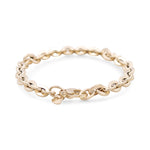 14K Yellow Gold Fancy Link Women's Bracelet - Miral Jewelry