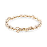 14K Yellow Gold Fancy Link Women's Bracelet - Miral Jewelry