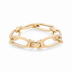 14K Yellow Gold Fancy Link Women's Bracelet - Miral Jewelry