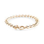 14K Yellow Gold Fancy Link Women's Bracelet - Miral Jewelry