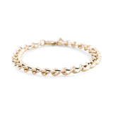 14K Yellow Gold Fancy Link Women's Bracelet - Miral Jewelry