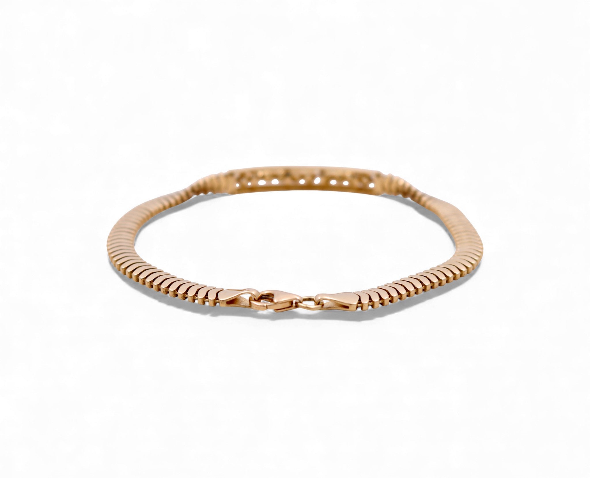 14K Yellow Gold Fancy Link Women's Bracelet - Miral Jewelry