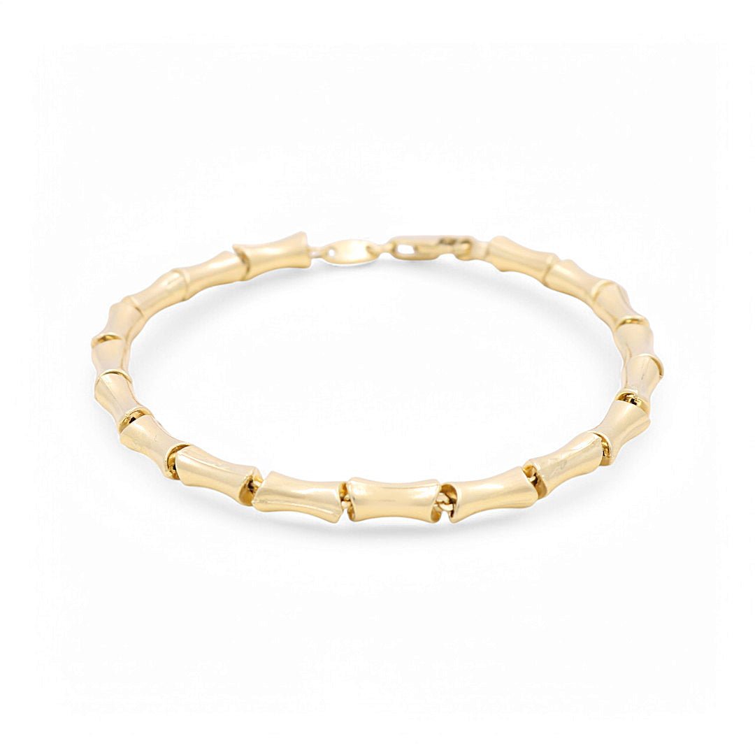 14K Yellow Gold Fancy Link Women's Bracelet - Miral Jewelry