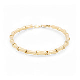 14K Yellow Gold Fancy Link Women's Bracelet - Miral Jewelry