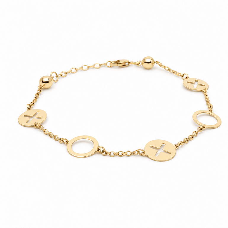 14K Yellow Gold Fashion Bracelet Women's - Miral Jewelry