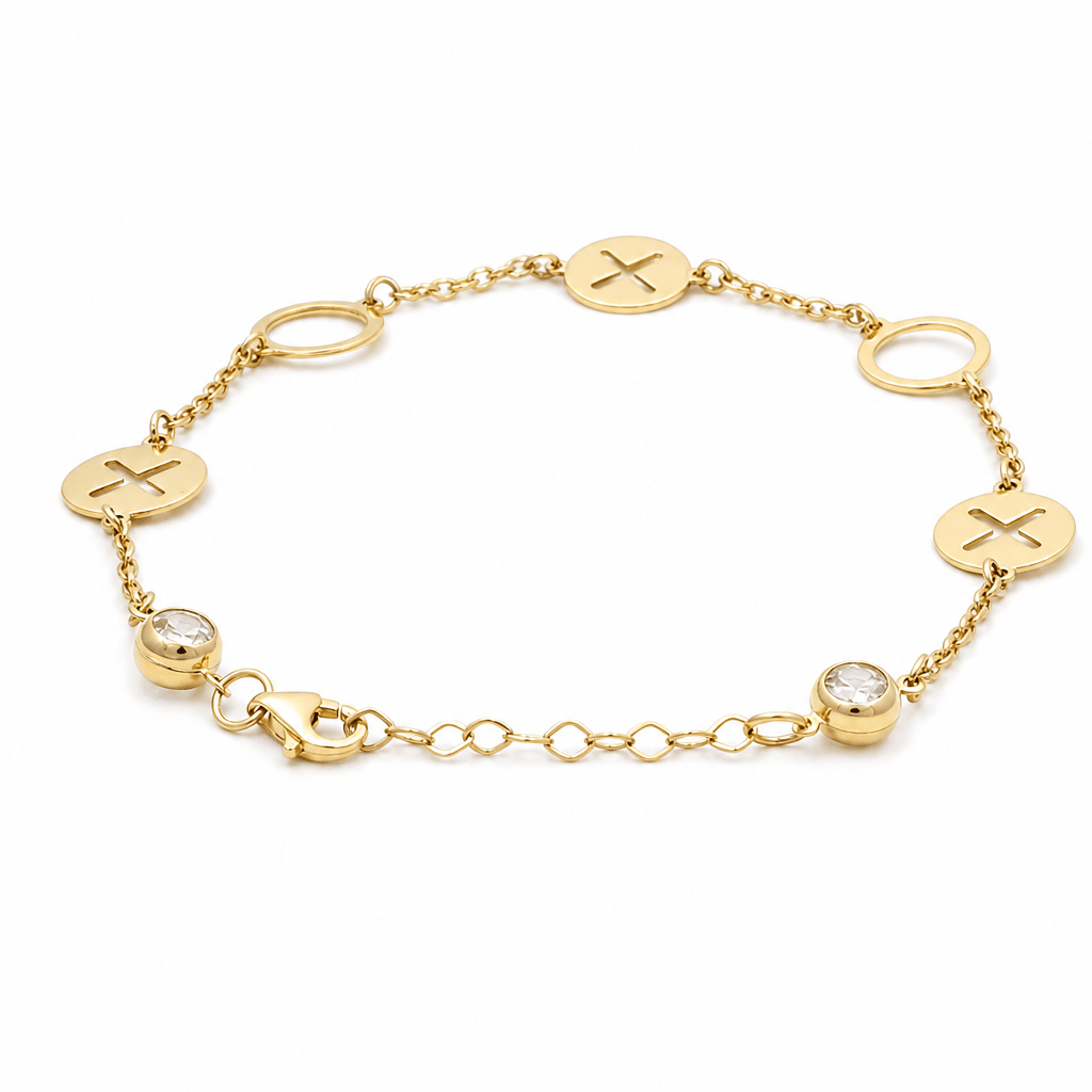 14K Yellow Gold Fashion Bracelet Women's - Miral Jewelry