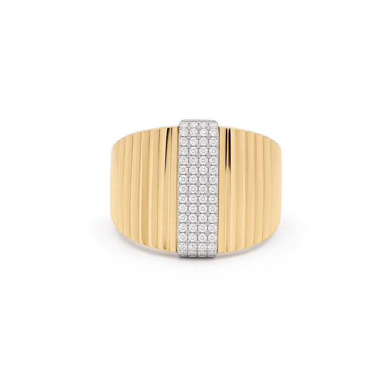 14K Yellow Gold Fashion Diamond Ring – 0.24 ct tw - Miral Jewelry