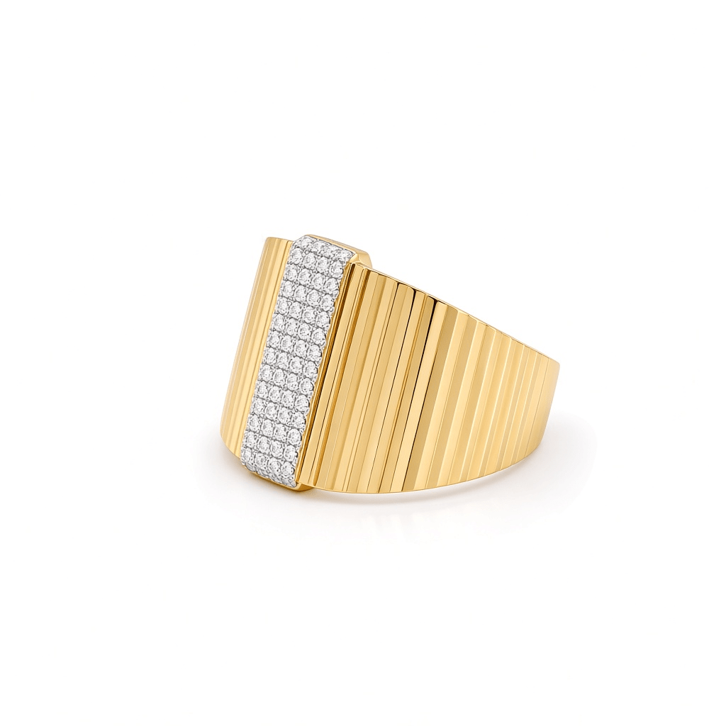 14K Yellow Gold Fashion Diamond Ring – 0.24 ct tw - Miral Jewelry