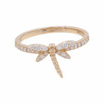 14K Yellow Gold Fashion Diamond Woman Ring - Miral Jewelry