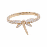 14K Yellow Gold Fashion Diamond Woman Ring - Miral Jewelry
