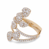 14K Yellow Gold Fashion Diamond Woman Ring - Miral Jewelry