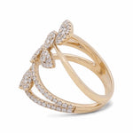 14K Yellow Gold Fashion Diamond Woman Ring - Miral Jewelry