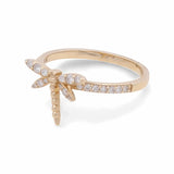 14K Yellow Gold Fashion Diamond Woman Ring - Miral Jewelry