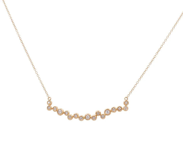 14K Yellow Gold Fashion Diamond Women Necklace - Miral Jewelry