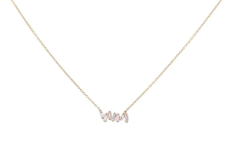 14K Yellow Gold Fashion Diamond Women Necklace - Miral Jewelry