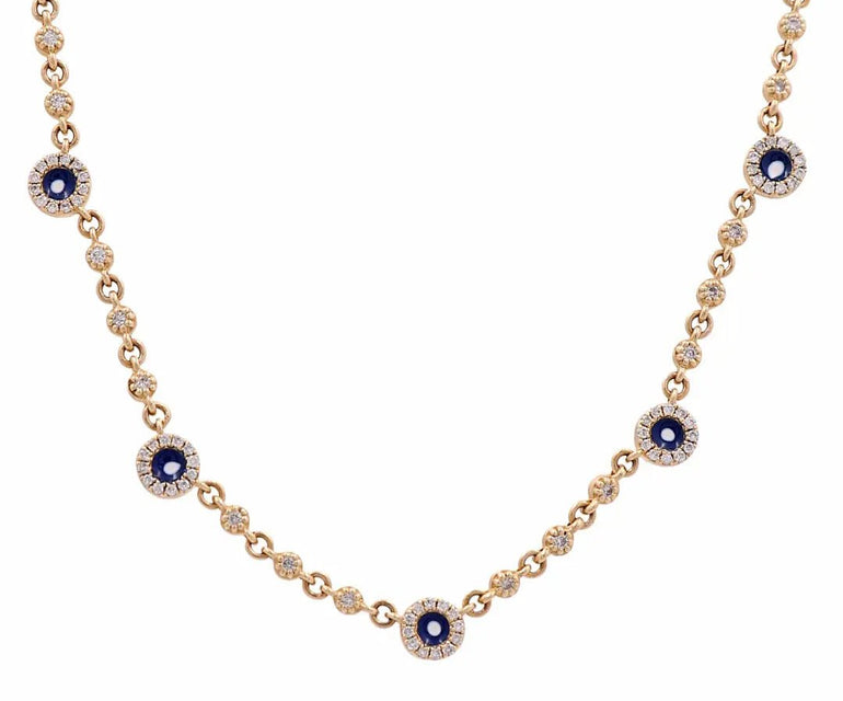 14K Yellow Gold Fashion Diamond Women Necklace - Miral Jewelry