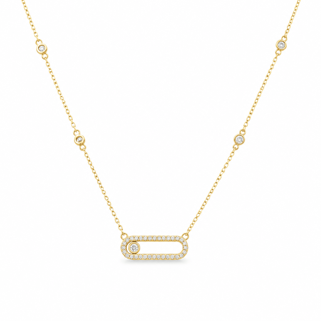 14k Yellow Gold Fashion Necklaces 17" - Miral Jewelry