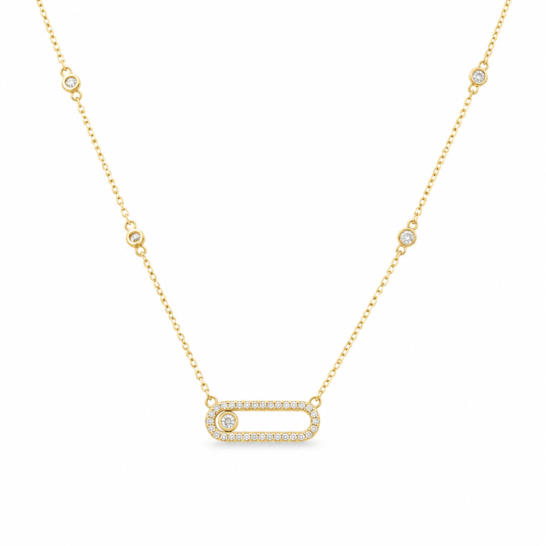 14k Yellow Gold Fashion Necklaces 17" - Miral Jewelry