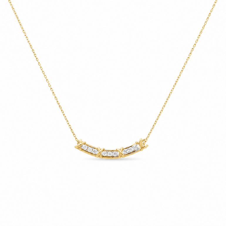 14k Yellow Gold Fashion Necklaces 17.5" - Miral Jewelry
