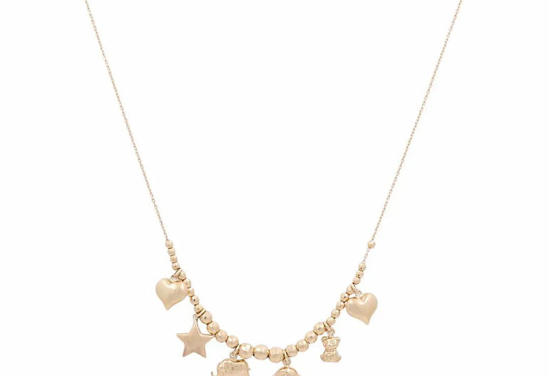 14K Yellow Gold Fashion Necklaces with Charms - Miral Jewelry
