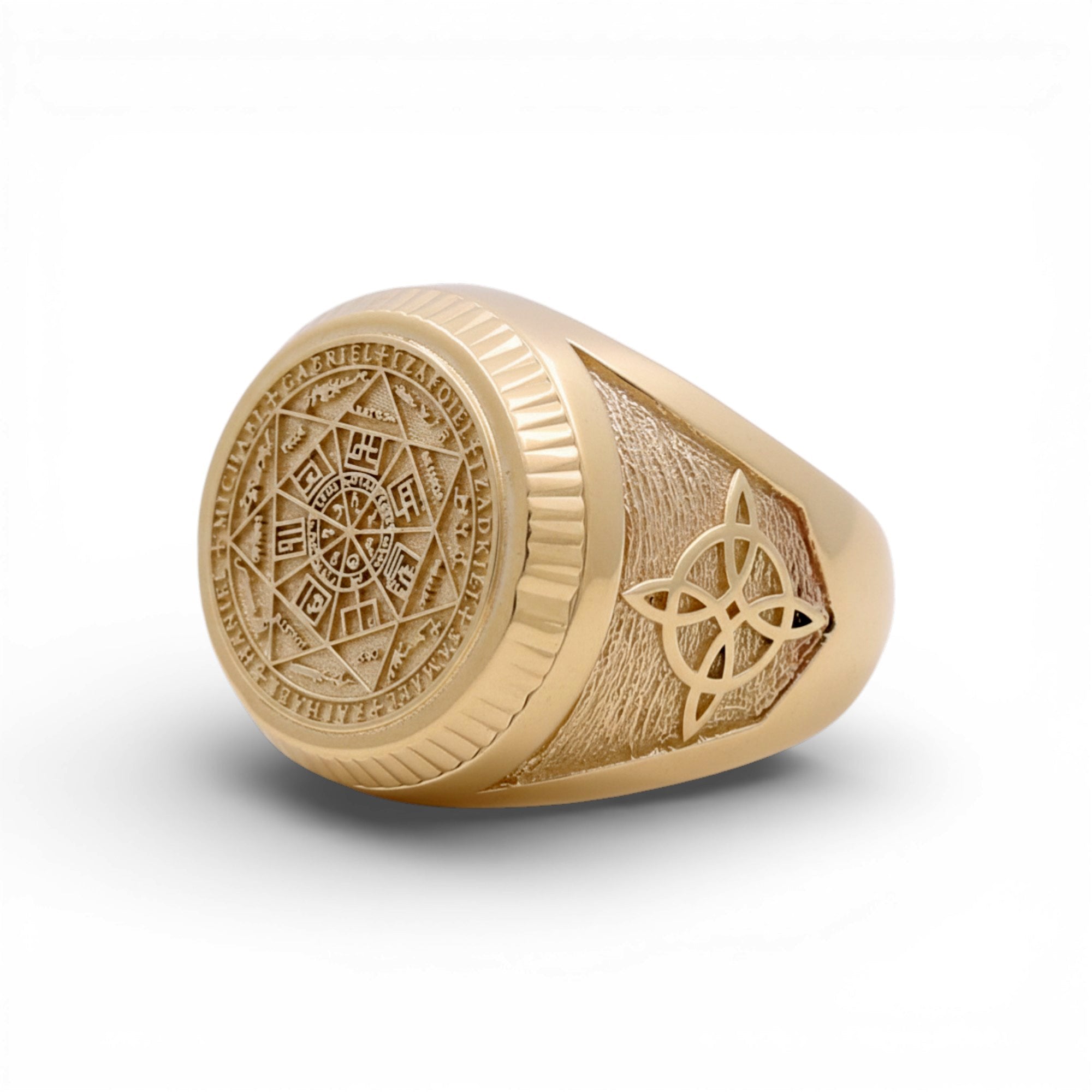 14K Yellow Gold Fashion Ring Men's - Miral Jewelry