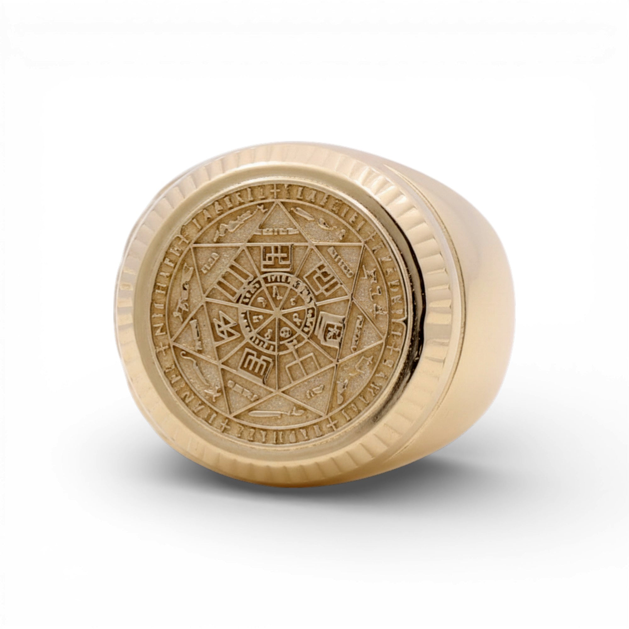 14K Yellow Gold Fashion Ring Men's - Miral Jewelry