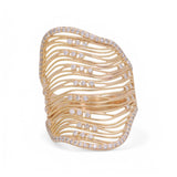 14K Yellow Gold Fashion Ring with 0.65Tw Round Diamonds - Miral Jewelry