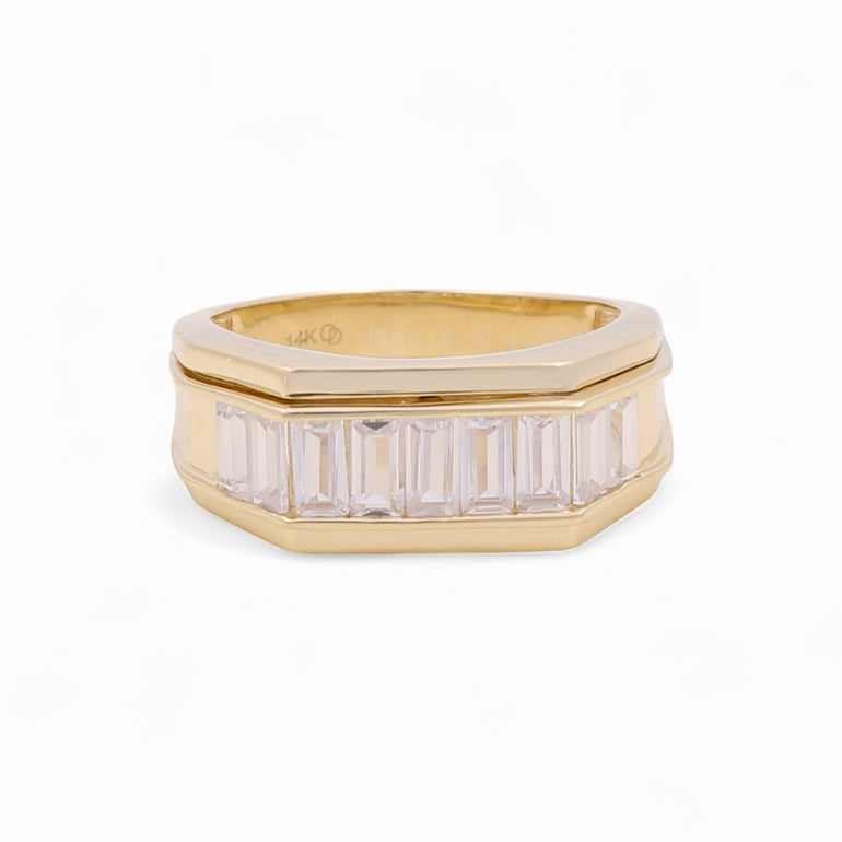 14k Yellow Gold Fashion with Cz Ring - Miral Jewelry