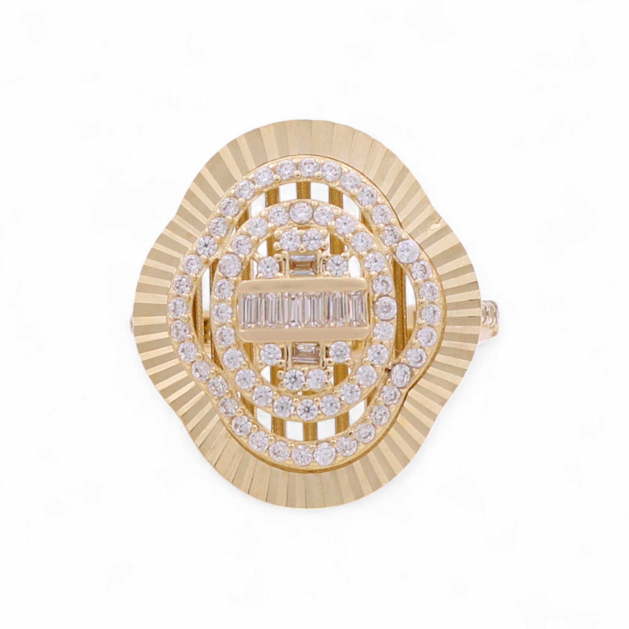 14K Yellow Gold Fashion with Cz Women's Ring - Miral Jewelry