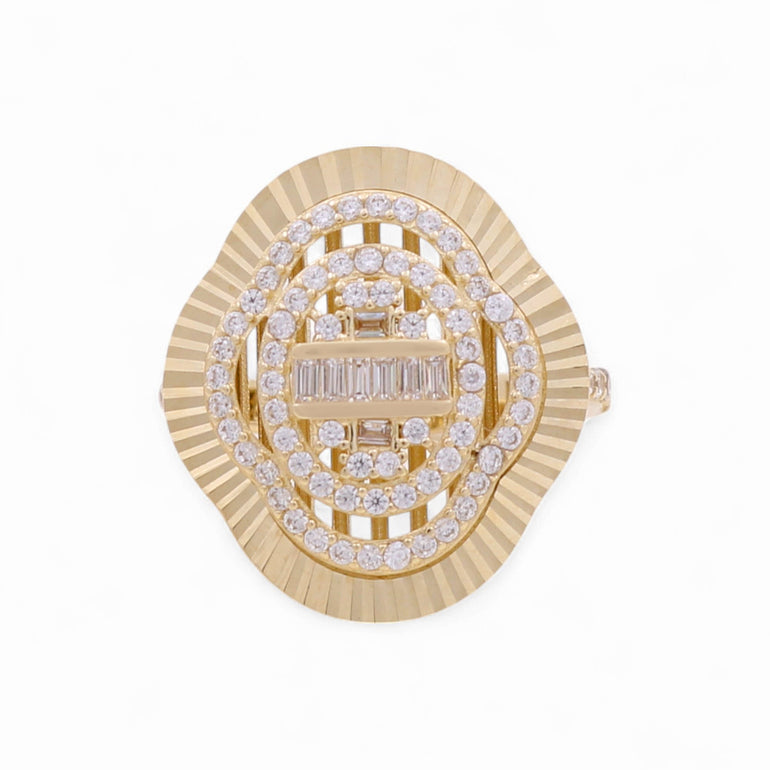 14K Yellow Gold Fashion with Cz Women's Ring - Miral Jewelry