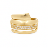 14K Yellow Gold Fashion with CZ Women's Ring - Miral Jewelry