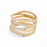 14K Yellow Gold Fashion with CZ Women's Ring - Miral Jewelry