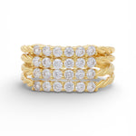14K Yellow Gold Fashion with CZ Women's Ring - Miral Jewelry