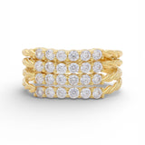 14K Yellow Gold Fashion with CZ Women's Ring - Miral Jewelry