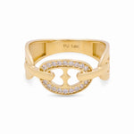 14K Yellow Gold Fashion with Cz Women's Ring - Miral Jewelry