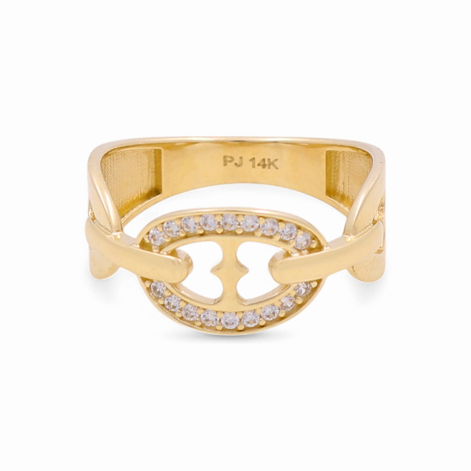 14K Yellow Gold Fashion with Cz Women's Ring - Miral Jewelry