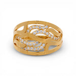 14K Yellow Gold Fashion with CZ Women's Ring - Miral Jewelry