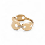 14K Yellow Gold Fashion with CZ Women's Ring - Miral Jewelry