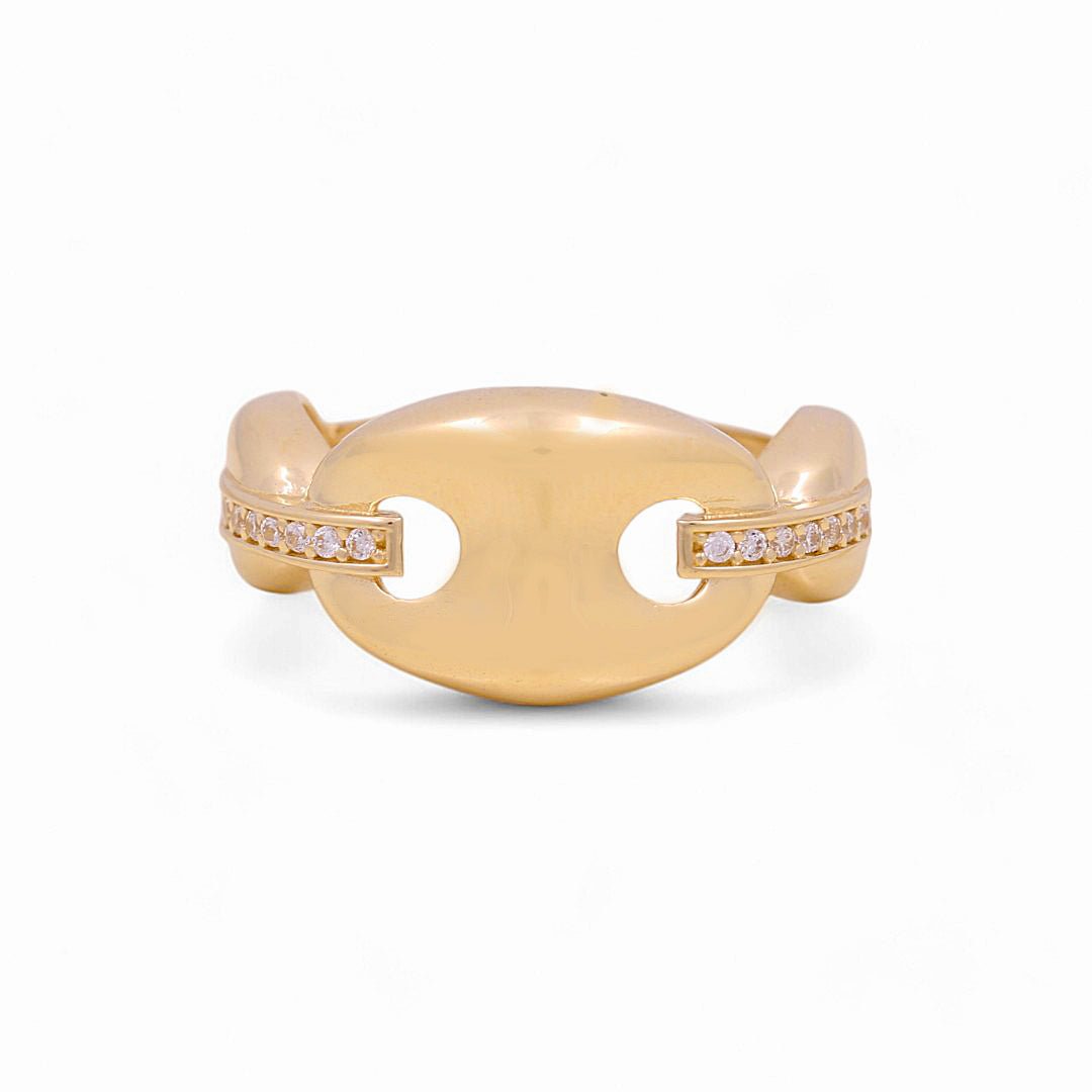 14K Yellow Gold Fashion with CZ Women's Ring - Miral Jewelry