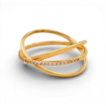14K Yellow Gold Fashion With Cz Women's Ring - Miral Jewelry