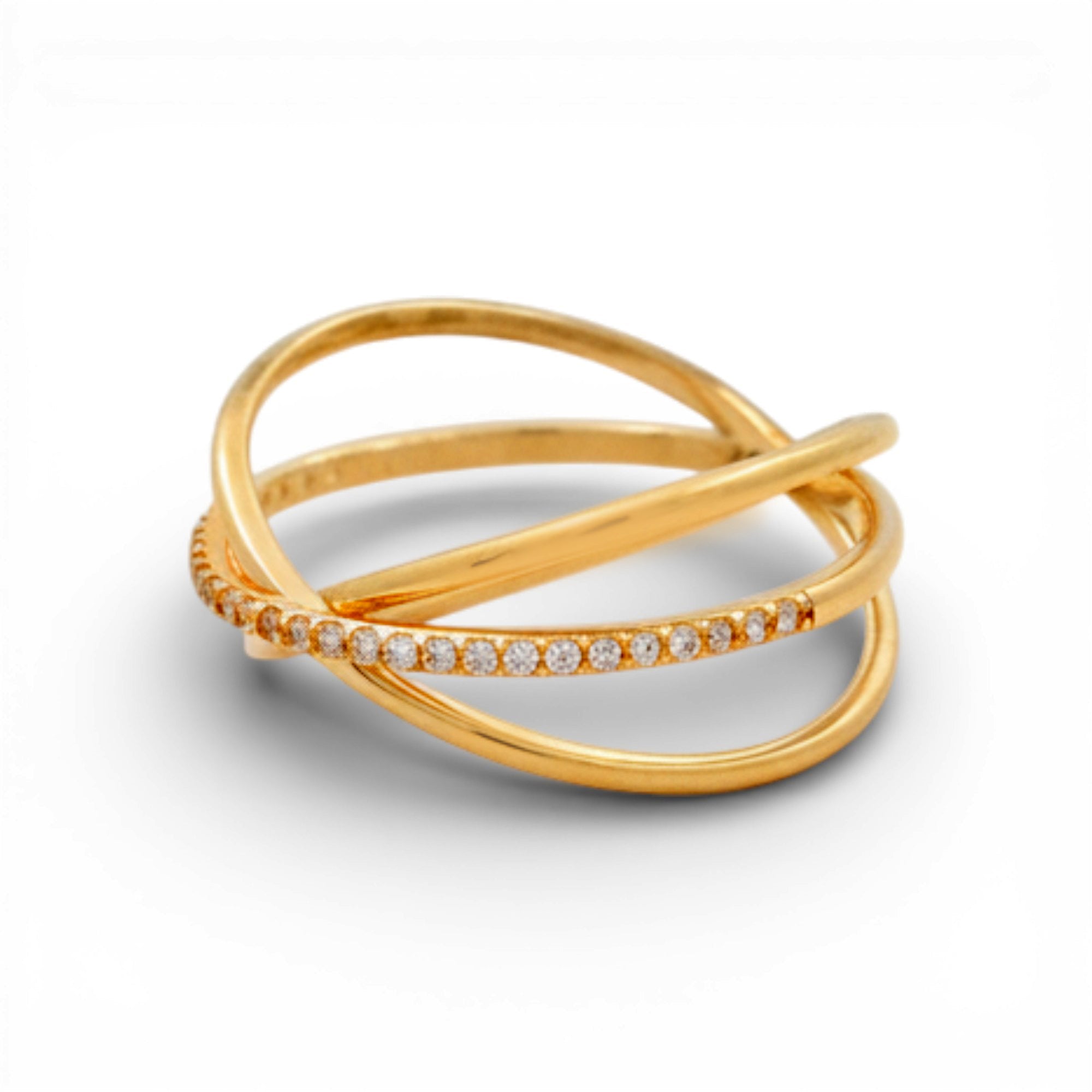 14K Yellow Gold Fashion With Cz Women's Ring - Miral Jewelry