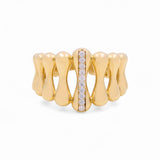 14K Yellow Gold Fashion with Cz Women's Ring - Miral Jewelry