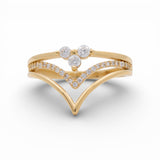 14K Yellow Gold Fashion with CZ Women's Ring - Miral Jewelry