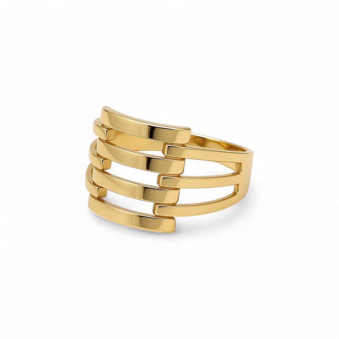 14K Yellow Gold Open Multi-Bar Ring 2 g – view 2