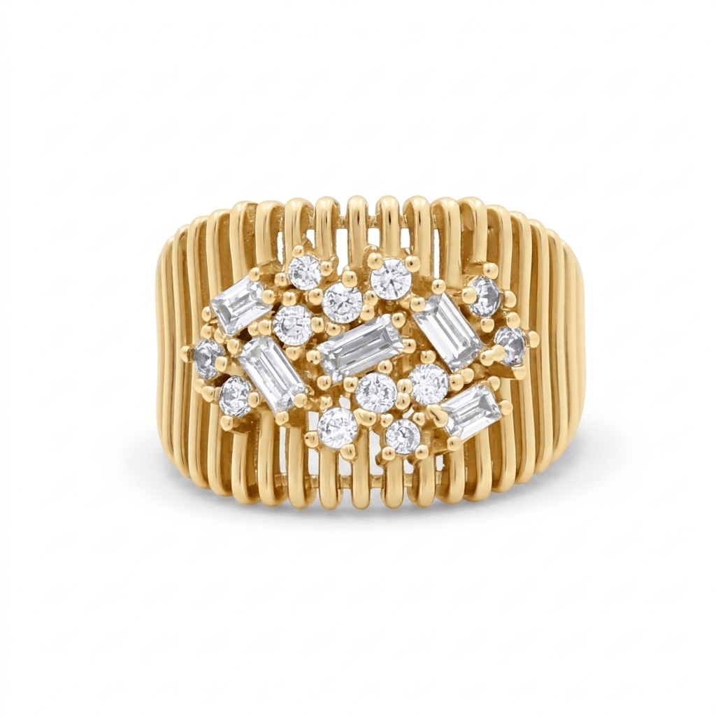 14K Yellow Gold Fashion Women's Ring - Miral Jewelry