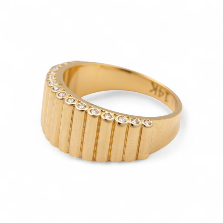 14K Yellow Gold Fashion Women's Ring - Miral Jewelry